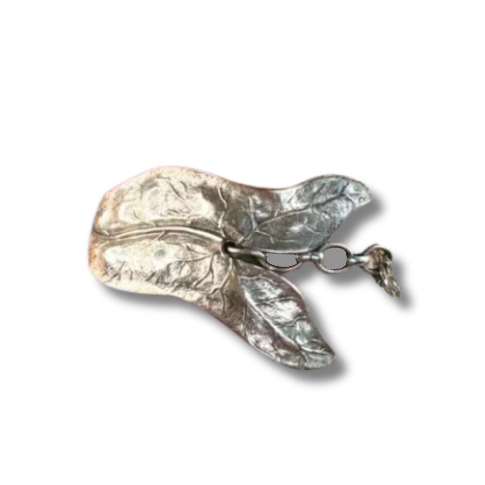 Leaf Sterling Silver Handmade Unique Bracelet by Huta Pearl Arkansas Boutique